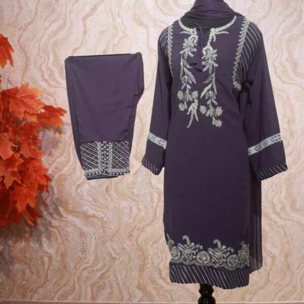 Embrace Timeless Elegance with Our Stunning Purple Kurti Set