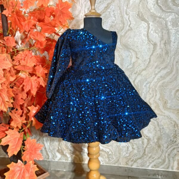 Dazzle in the Spotlight with Our Stunning Navy Blue Sequin Dress