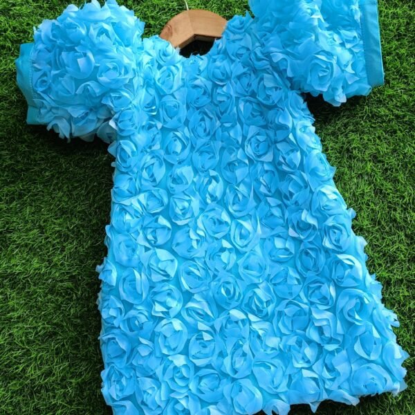 Enchanting Blue Floral Dress for Young Princesses