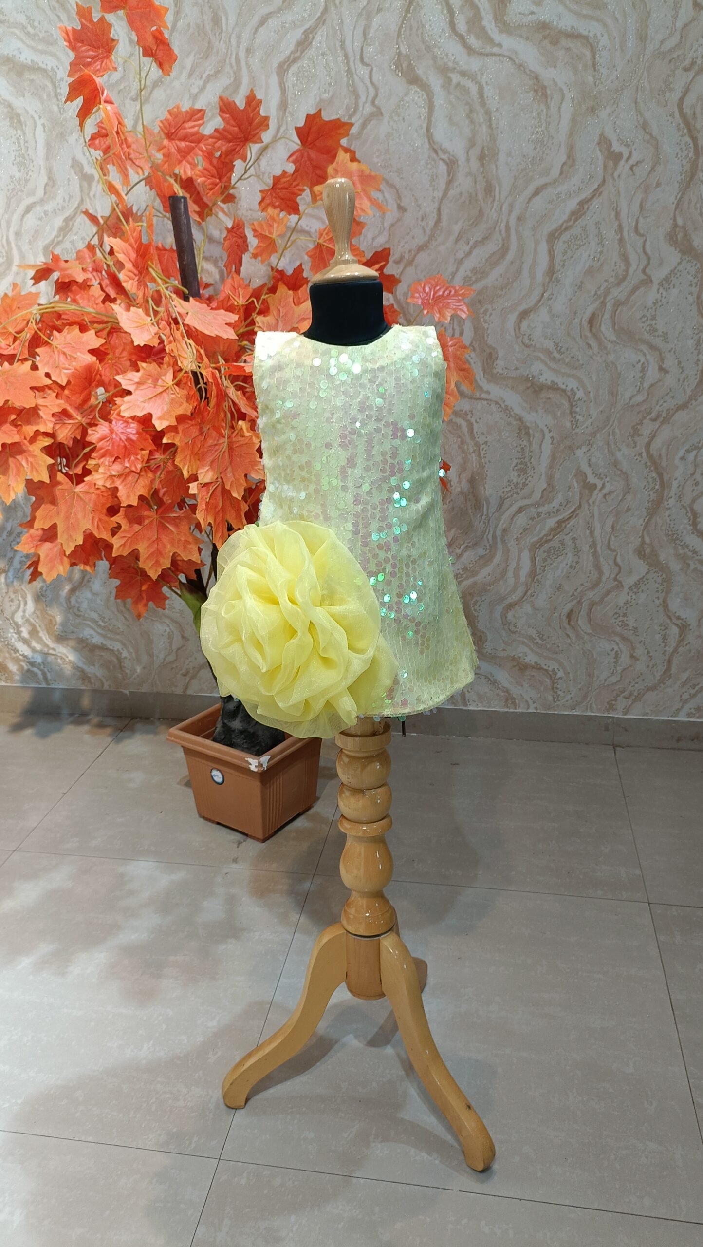 Elevate Your Child's Style with Our Golden Sequin Dress