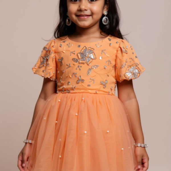 Peach Blossom Pearl Gown