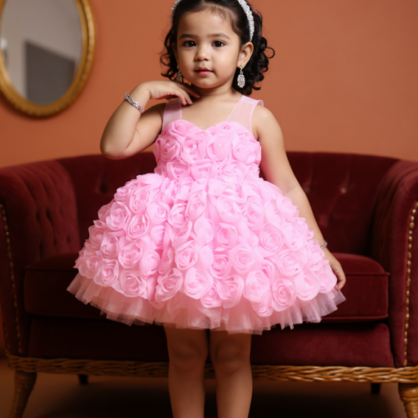 Rosette Bloom Ball Gown