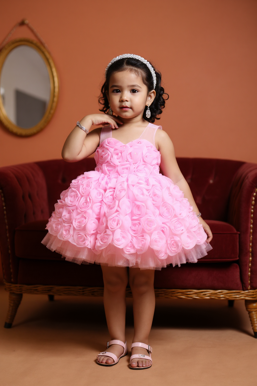 Rosette Bloom Ball Gown