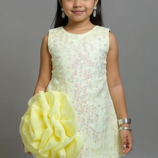 Lemon Sparkle Mini Dress