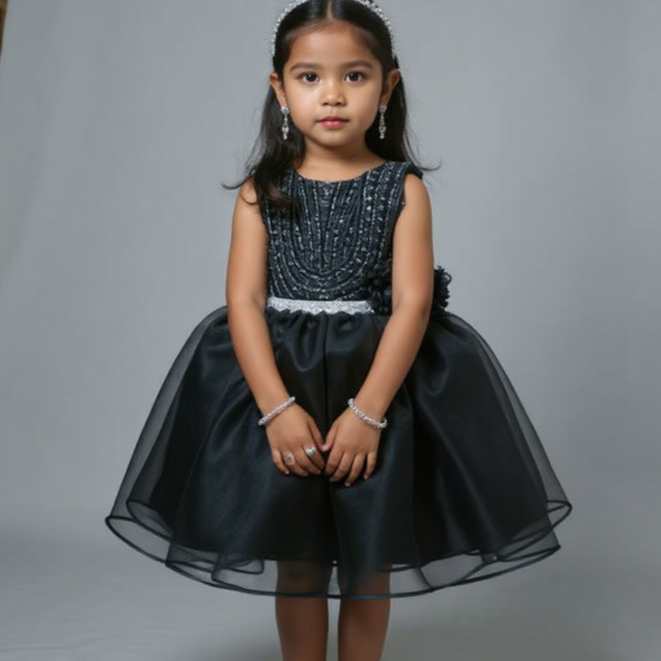 Midnight Bloom Party Dress