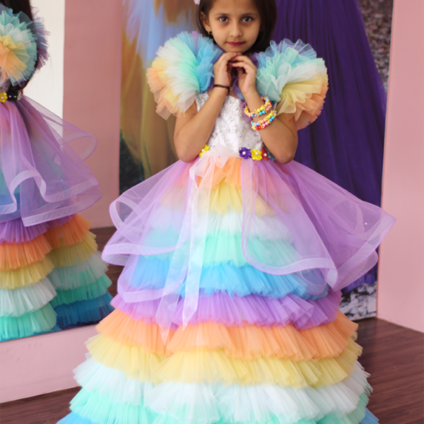 Rainbow Candy Cloud Gown