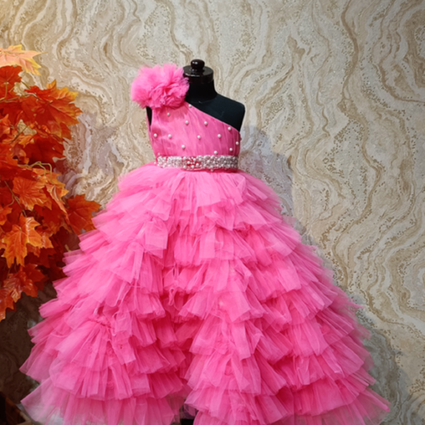 Flamingo Flare Gown