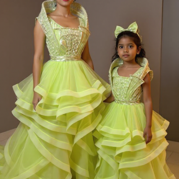Lime Luxe Mom & Me Gown Set